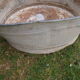 Old oval zinc basin 65 liters