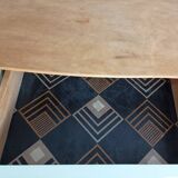 vintage relooked solid birch console