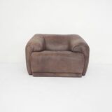 Buffalo leather De Sede style lounge chair, 1960's