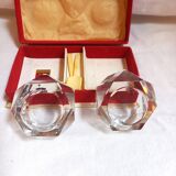 Paire de salerons en cristal de Baccarat