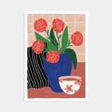 Peonies - a4 illustration