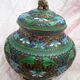Pot covered in enamelled bronze