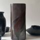 Large iridescent ceramic vase signed Jean Yves Lemonnier, France 1970
