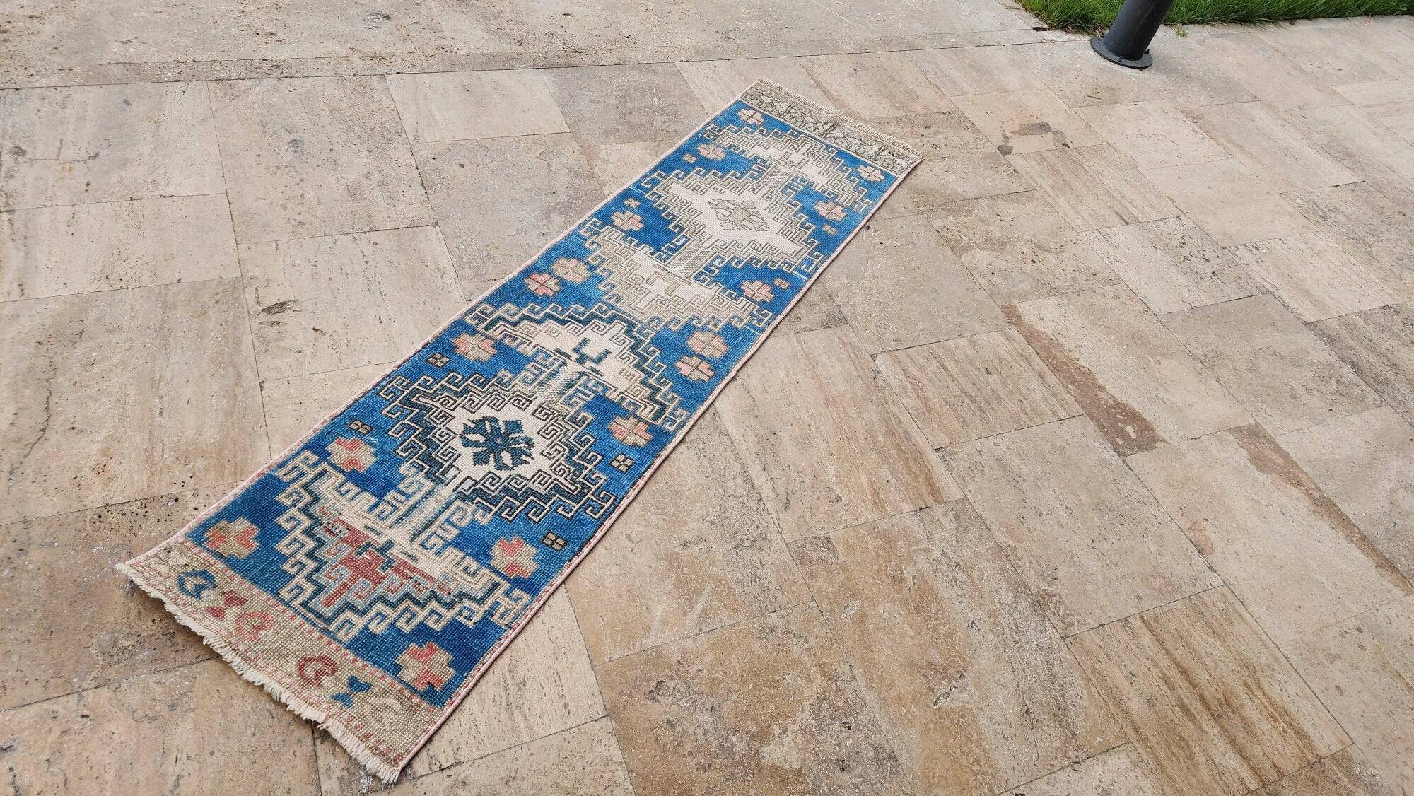 Tapis de couloir turc vintage 53x206 cm