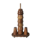 Coquetiers bois sculpté salière et poivrière