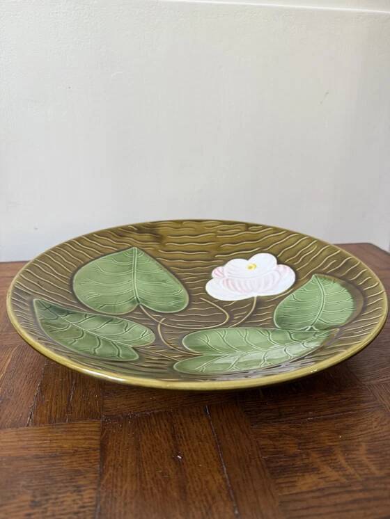 Plat nénuphars Sarreguemines fabriqué en France