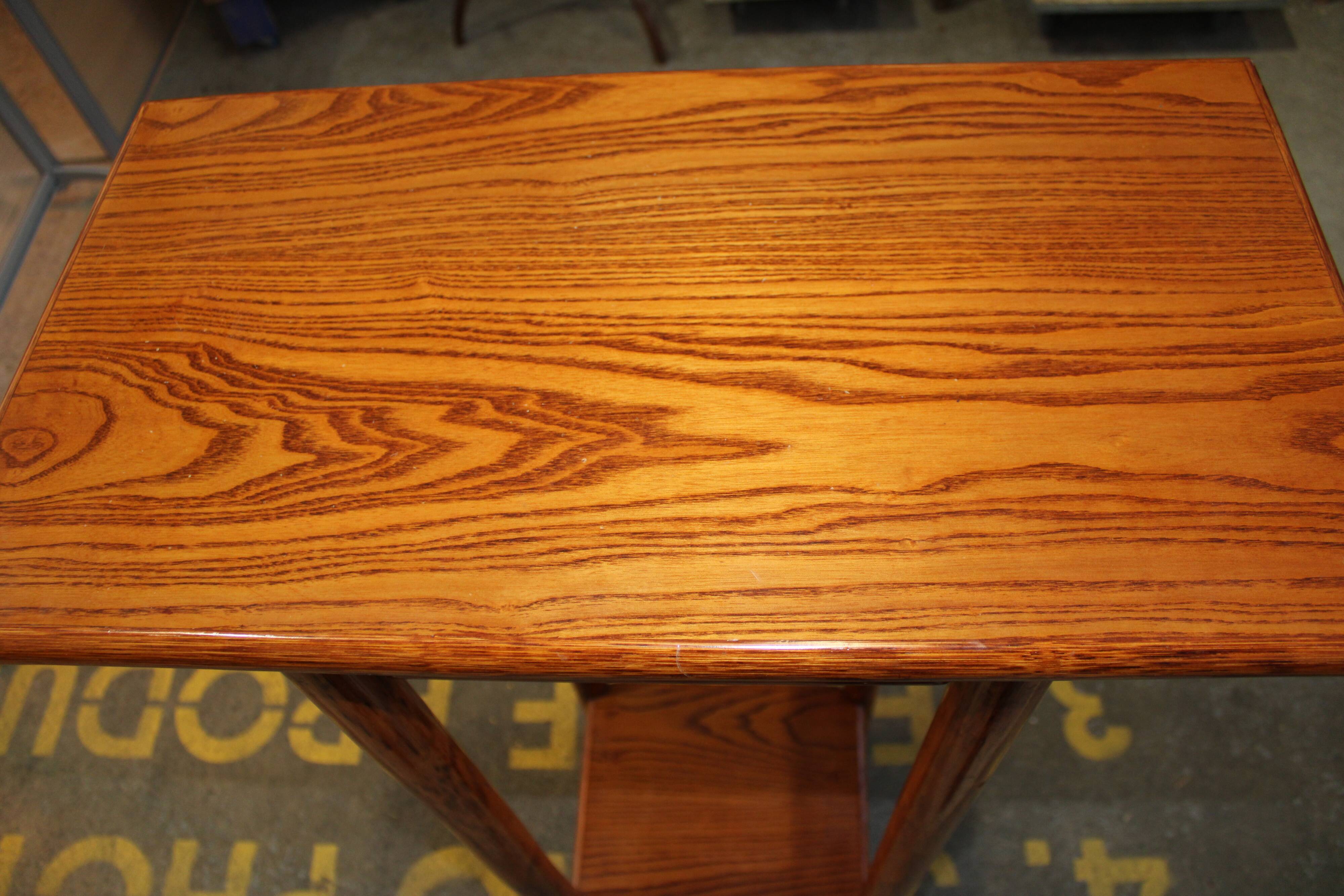 Wooden console and rattan "maugrion"