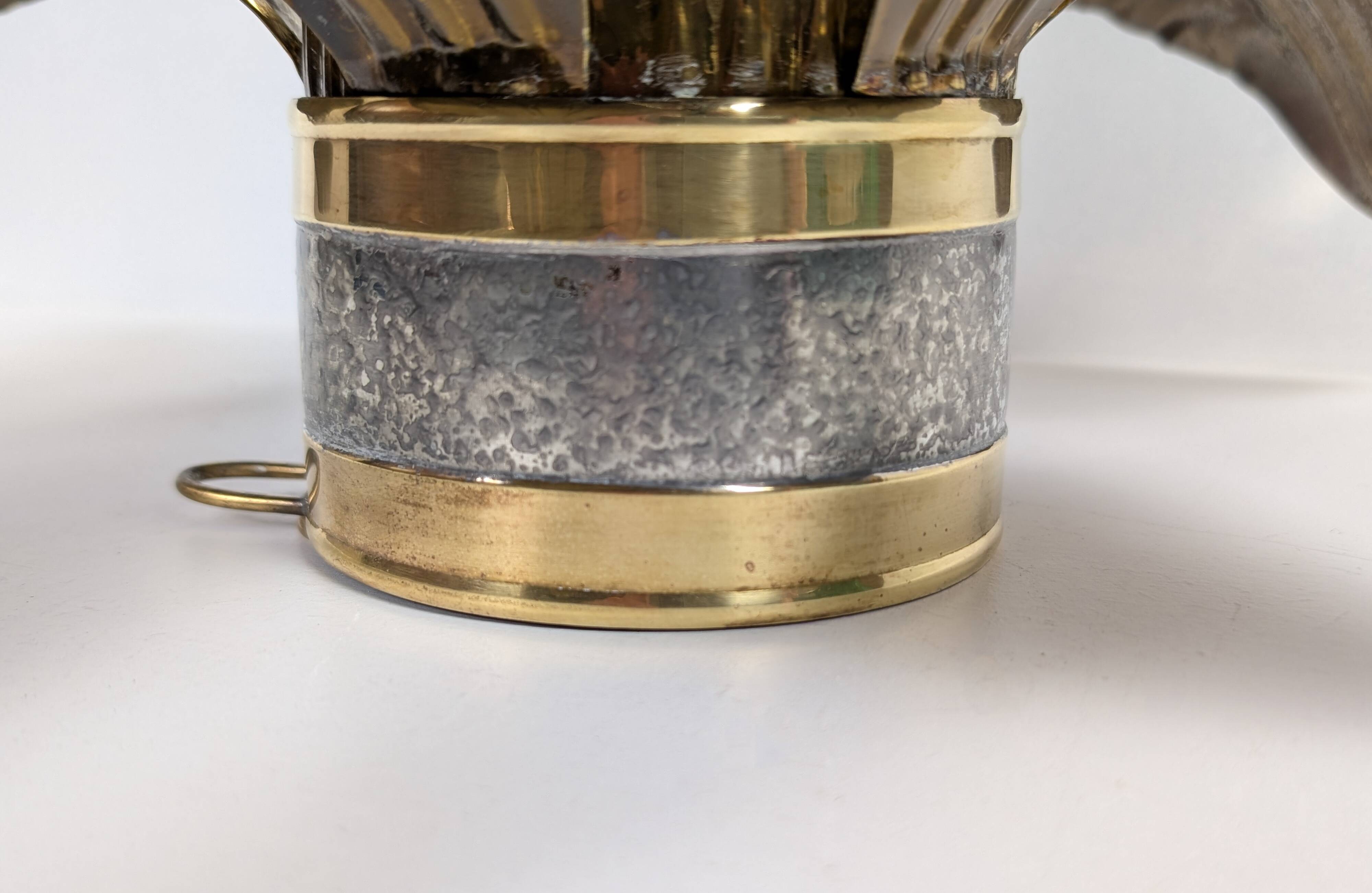 70's Brutalist Brass Wall/Ceiling Light