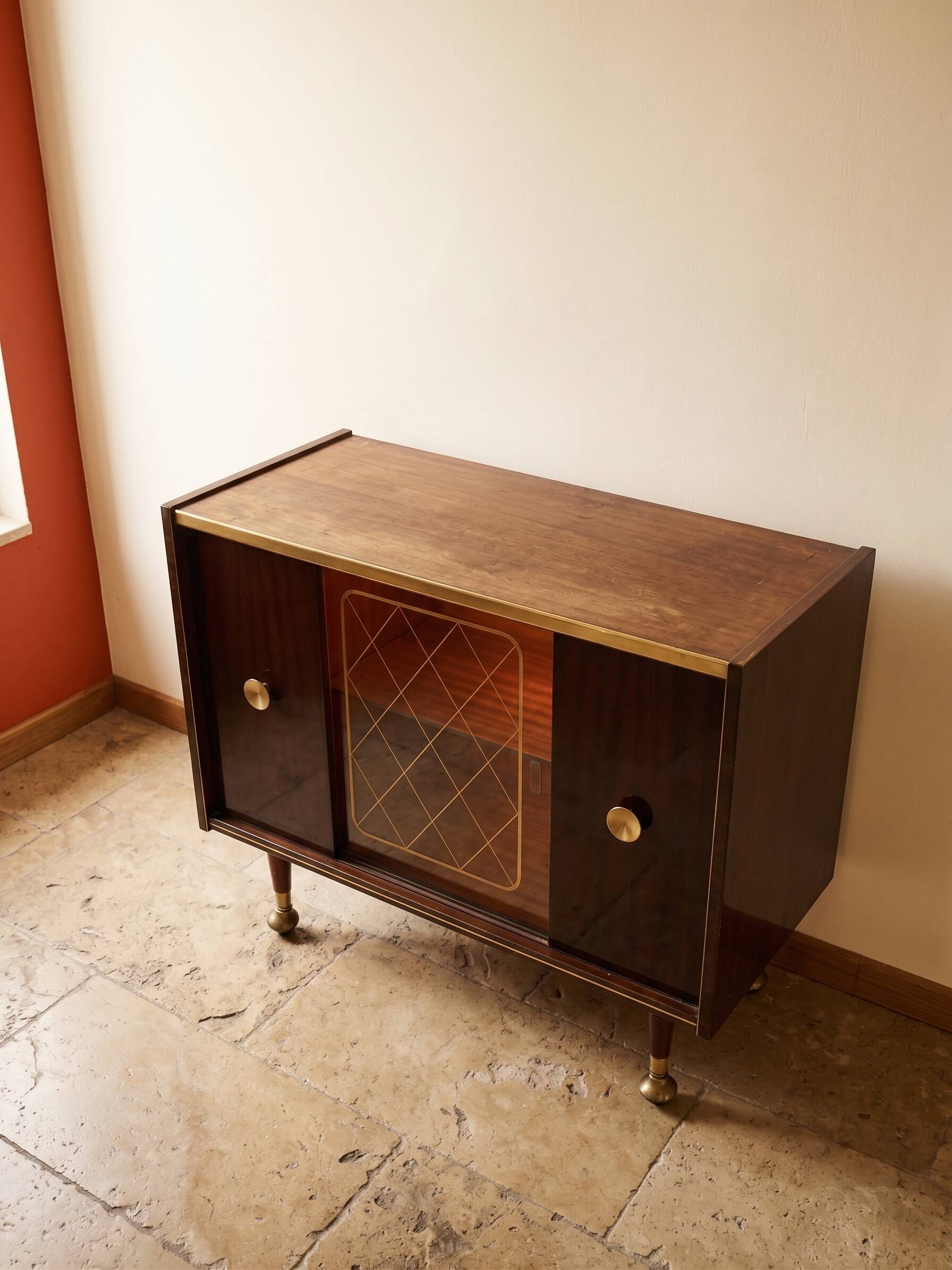 1970s rolling mini bar