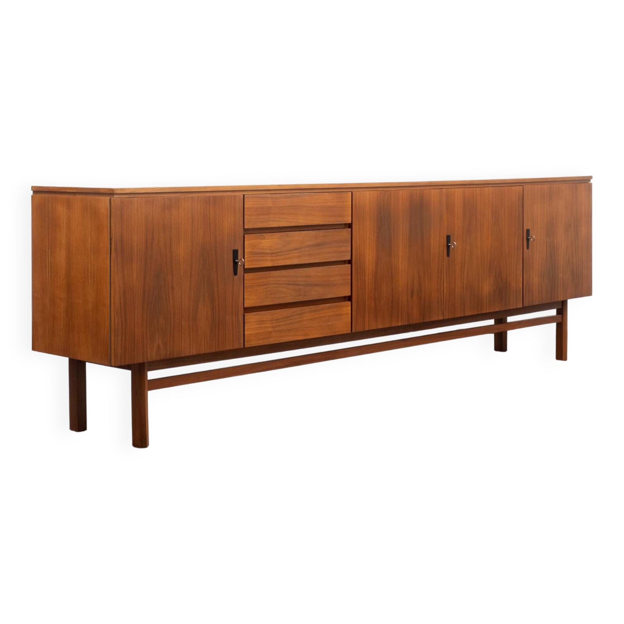 60s sideboard, walnut, restored, 250cm