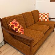 Scandinavian convertible sofa in teak by Grete Jalk, 1960s.