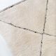 Moroccan Berber carpet blessed ouarain ecru with black diamonds engraved 300x202cm