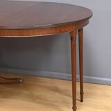 English Style Mahogany Extendable Pedestal Table - 1960