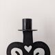 Wrought iron candlestick - height 53 cm
