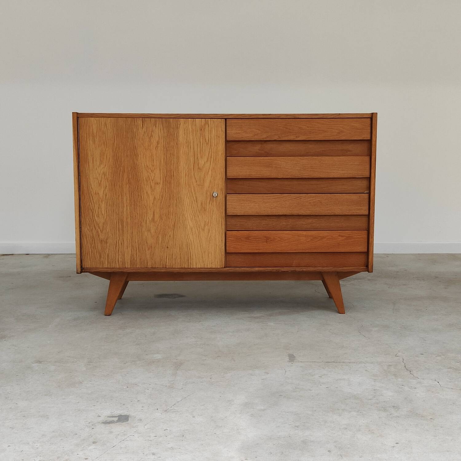 U 458 wooden sideboard by Jiri Jiroutek for Interier Praha 1960