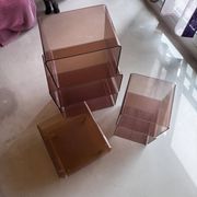 Set of 6 vintage smoked plexiglass modules – 70s/80s – Roche Bobois style