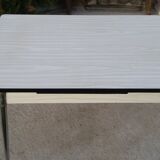 Table and 4 chairs in white formica