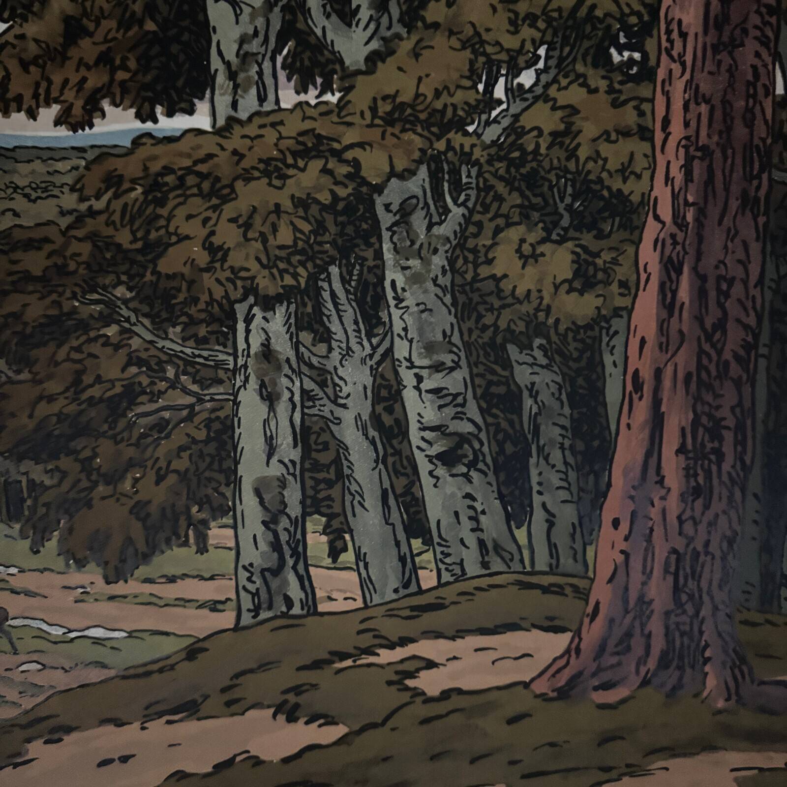 Lithograph by Henri Rivière Aspects of Nature - The Forest