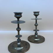 Pair of brass candle holders