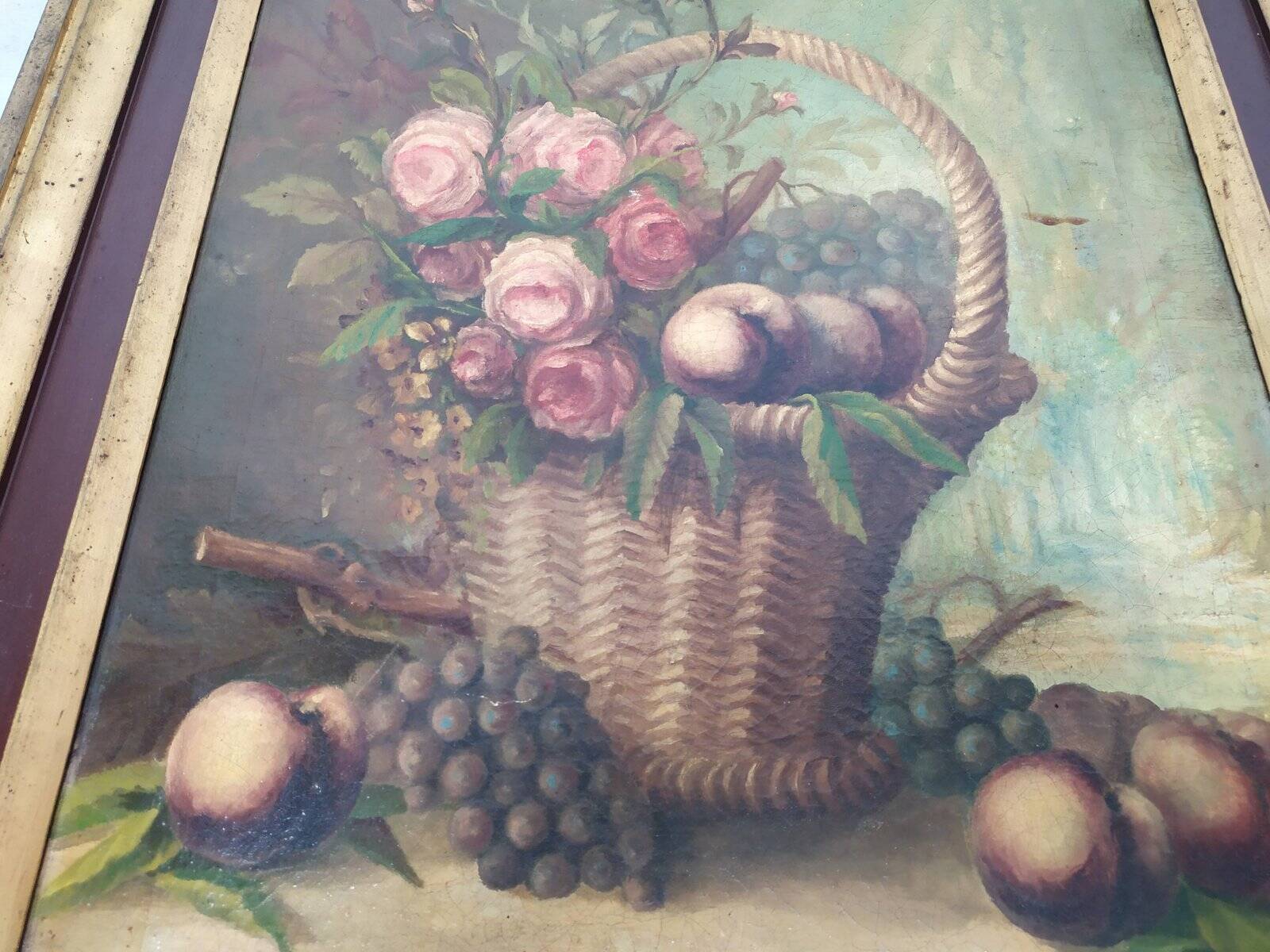 Still life, oil on canvas, framed