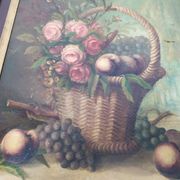 Still life, oil on canvas, framed