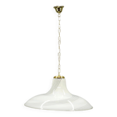 1970s Italian Murano Glass Swirl Pendant Light with Brass