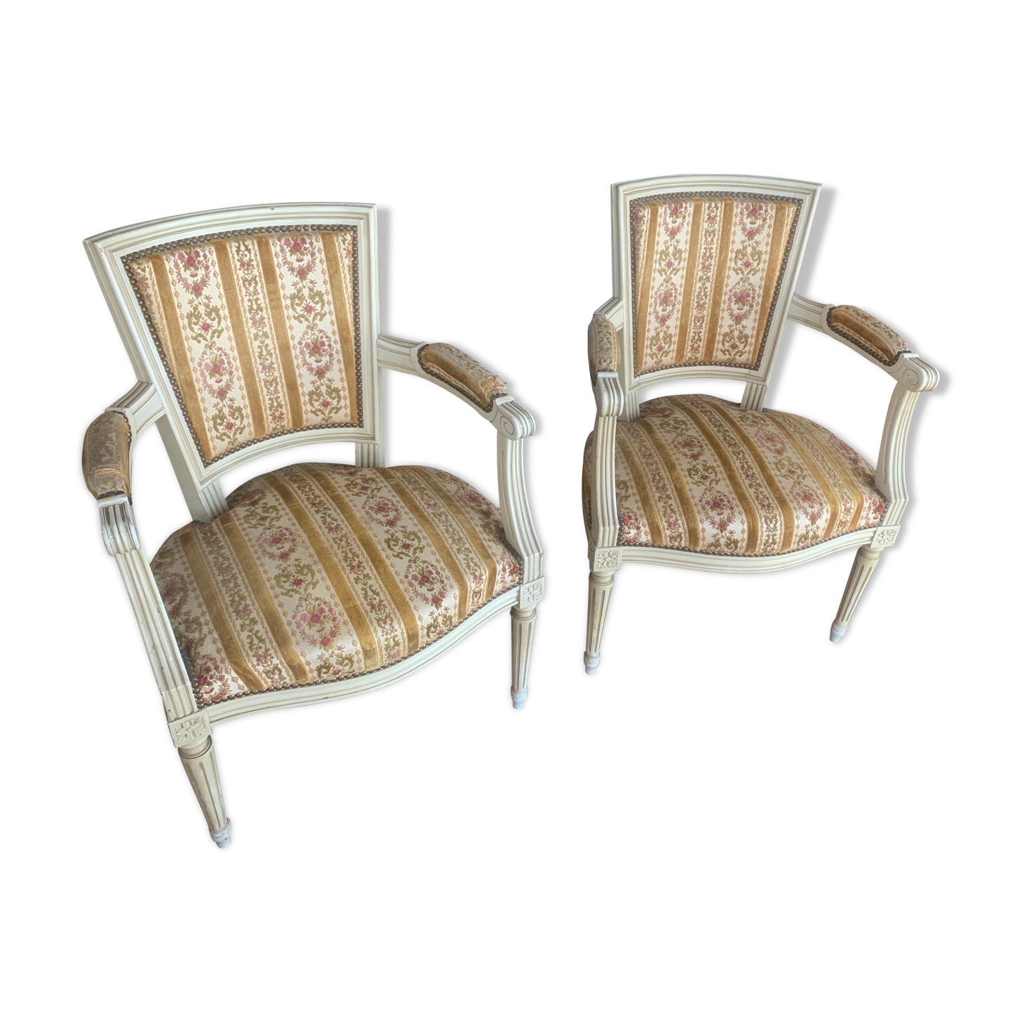 Louis XVI armchair pair