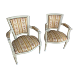 Louis XVI armchair pair