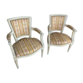 Paire de fauteuils Louis XVI