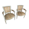 Louis XVI armchair pair