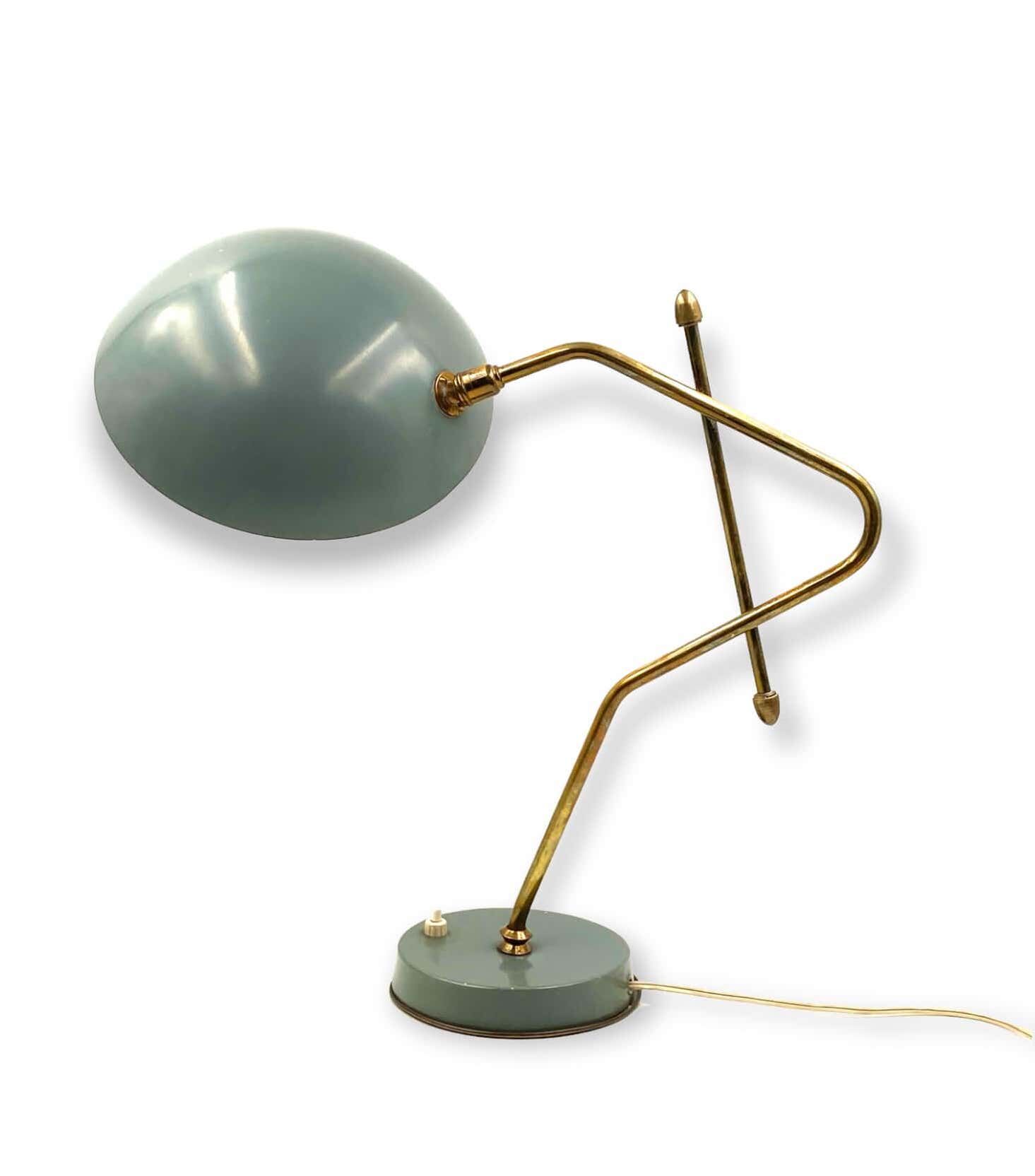 Light blue table lamp, France 1960s