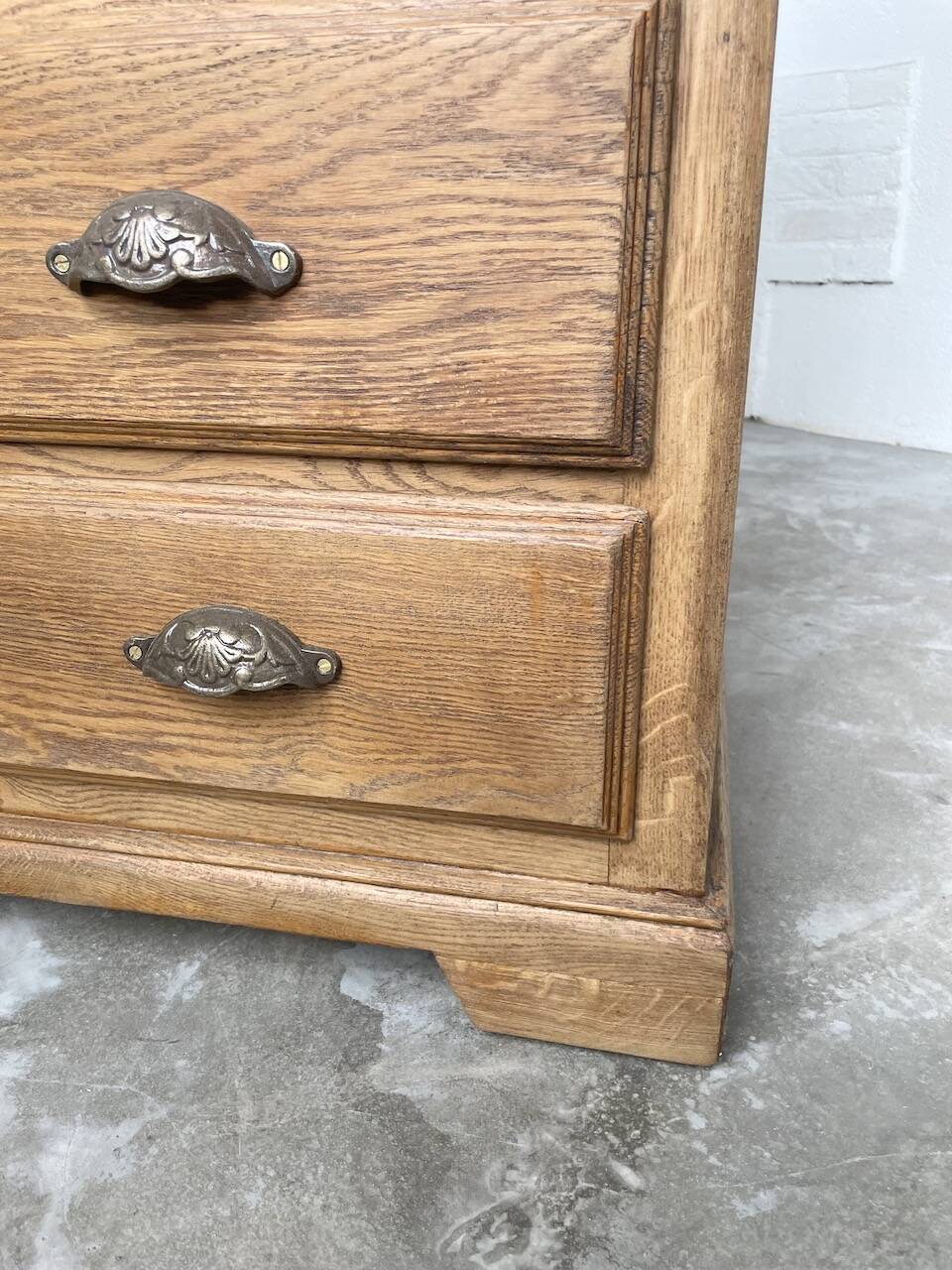 1950 oak chiffonier chest of drawers