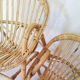 Pair of rattan "shell" armchairs for children