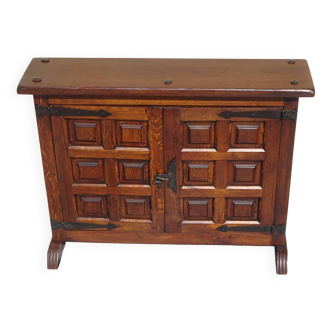 Shallow solid oak sideboard