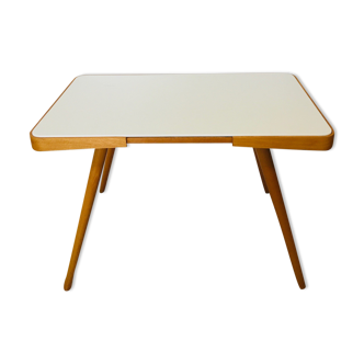 Coffee table with white glass by Jiri Jiroutek, 1950s