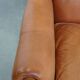 Set of 2 leather wingback chairs