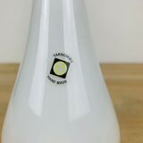 Vase col plat Tarnowiec en verre blanc vintage