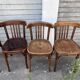 (Lot) 6 wooden bistro chairs