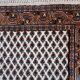 Tapis vintage indien Seraband fait main en laine – 73 x 140 cm – années 1970
