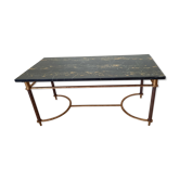 Marble and brass coffee table