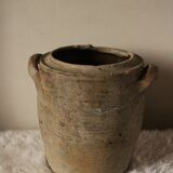 Authentic terracotta pot with handles