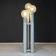 Brushed aluminium floor lamp, Italy, 1970s