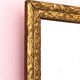 Miroir rectangulaire Art déco, cadre doré et travaillé