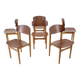 1960s Set of 6 Børge Mogensen Model 122 Oak and Teak Dining Chairs for Søborg Møbelfabric, Denmark