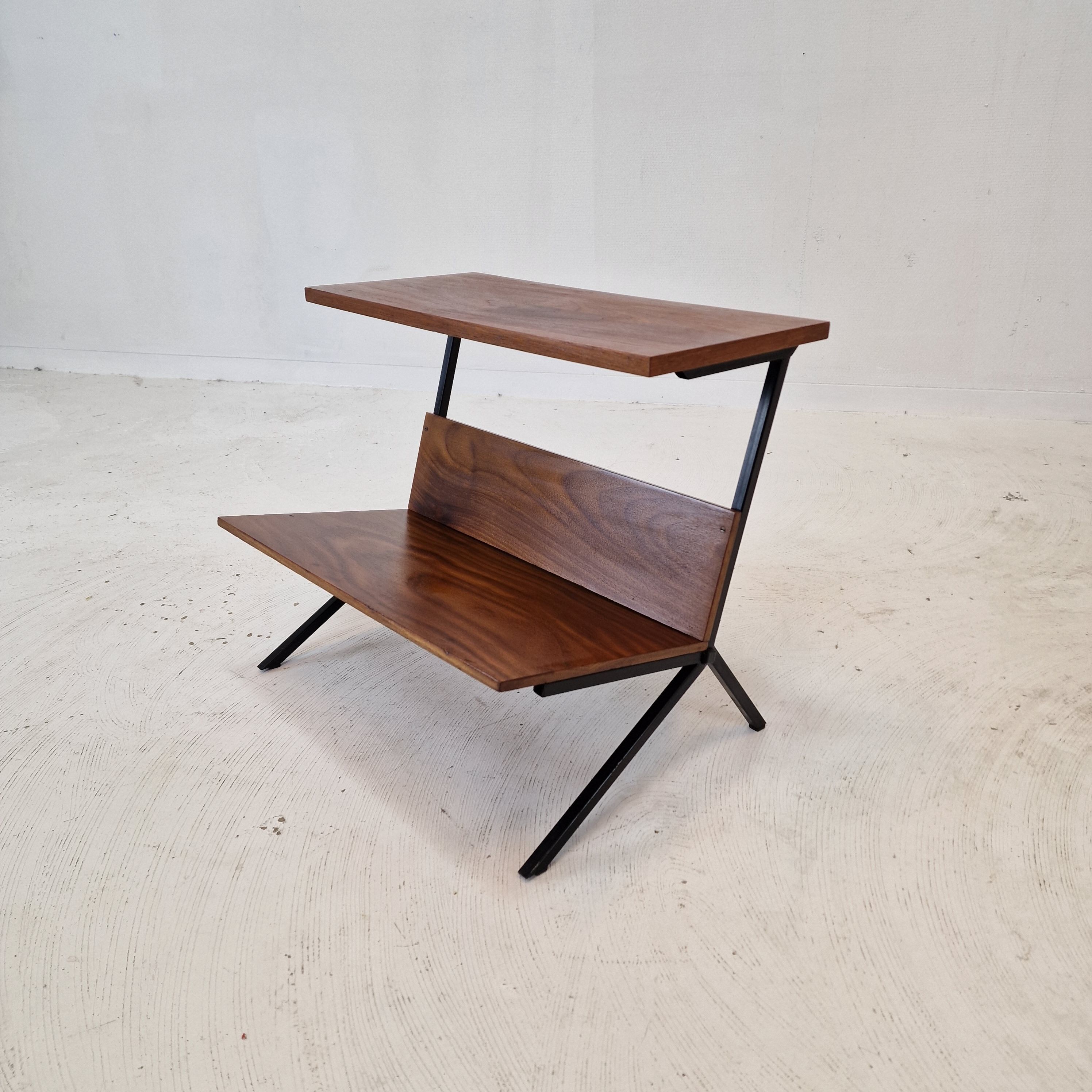 Mid century dutch side table or magazine rack, 1960's