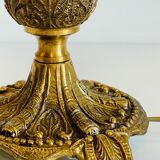 Lamp in brass solid and fabric