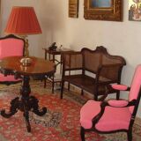 Paire de fauteuils en palissandre style Louis XV