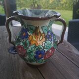 Cerart Monaco 50's floral pattern slip vase