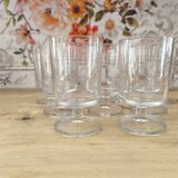 Set of 9 vintage Luminarc wine glasses, transparent Sweden model