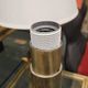 1970s pair of brass table lamps from France